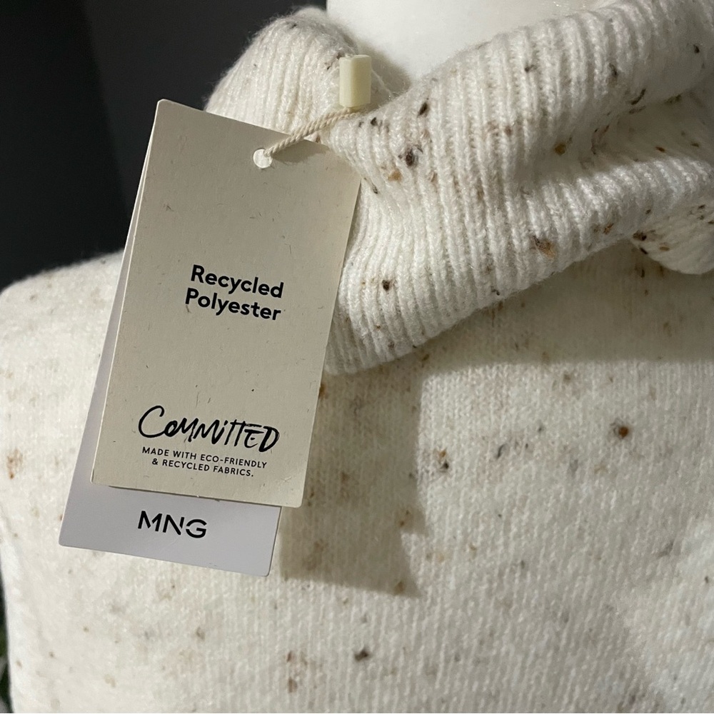 MNG Speckled Cream Knit Sweater Dress - Super Cozy! - Picture 5 of 5